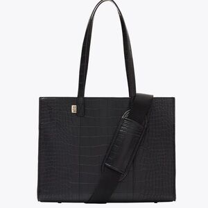 Beis The Work Tote in Black Croc
